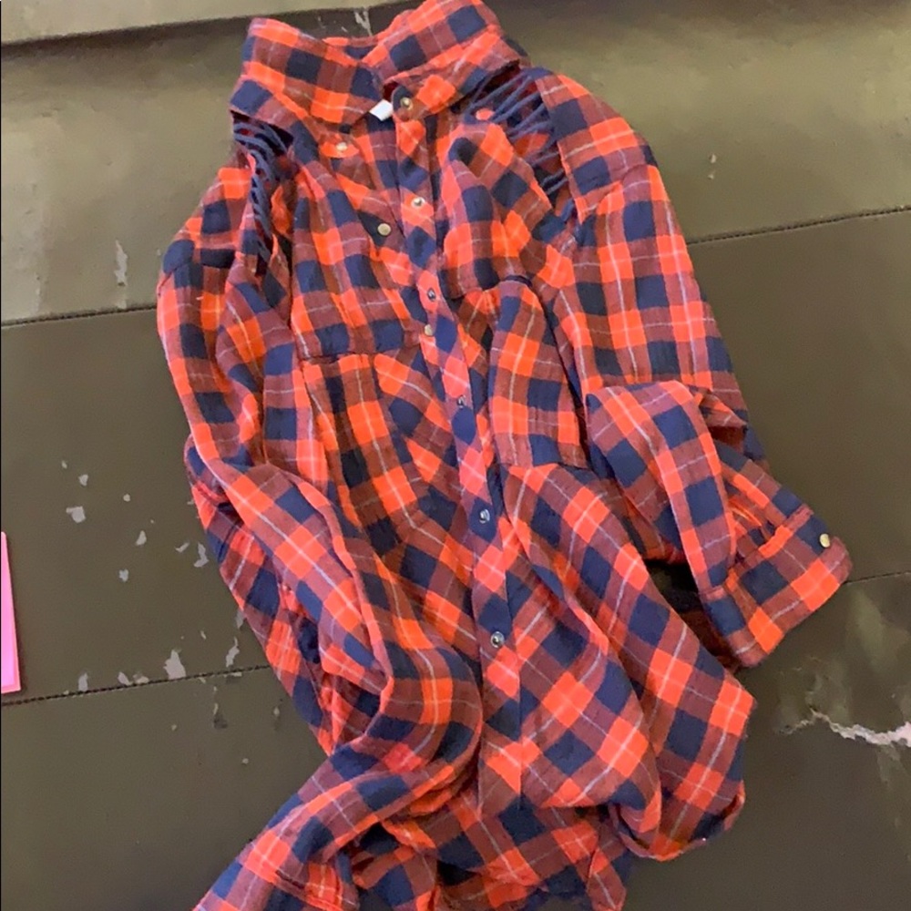 Free People Plaid Shirt